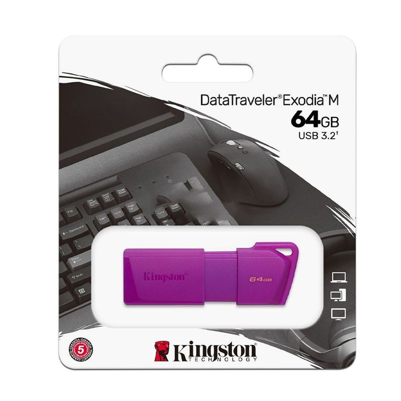 KINGSTON - Memoria Usb Kingston 64 Gb Exodia M Color purpura DTXM