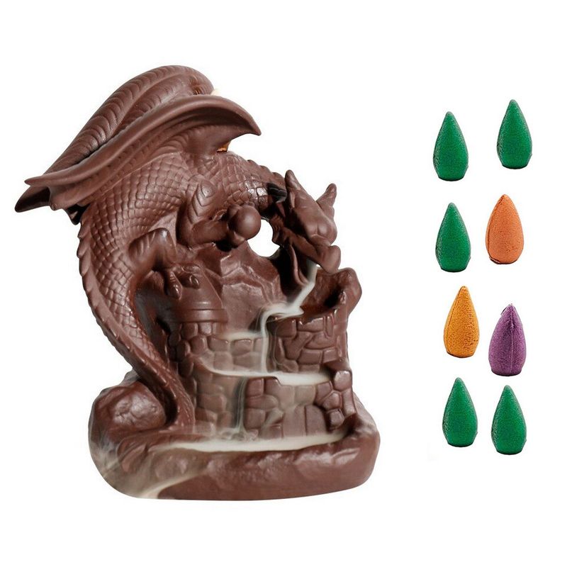 DAYOSHOP - Dragon Quemador Incienso Proteccion + Cono De Incienso 0327