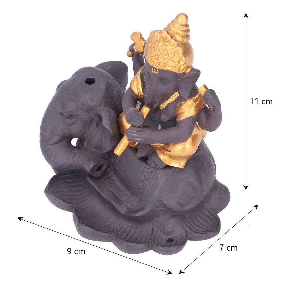 DAYOSHOP - Elefante Ganesha Quemador Incienso + Cono De Incienso 0333