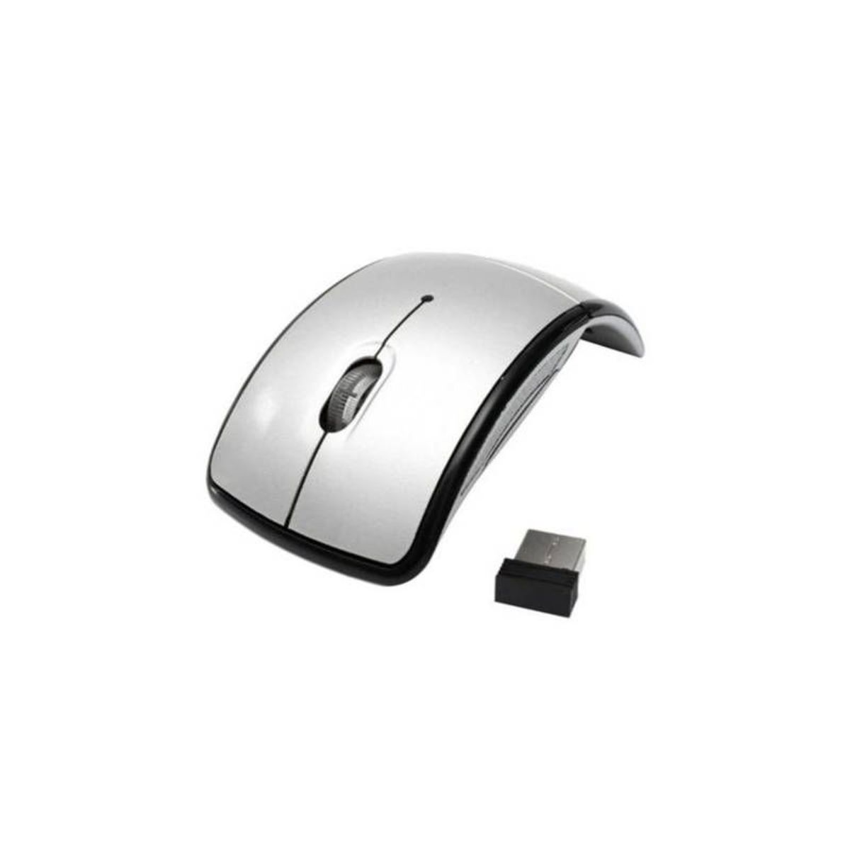 GENERICO - Mouse ratón óptico inalámbrico plegable  receptor usb 24g Blanco
