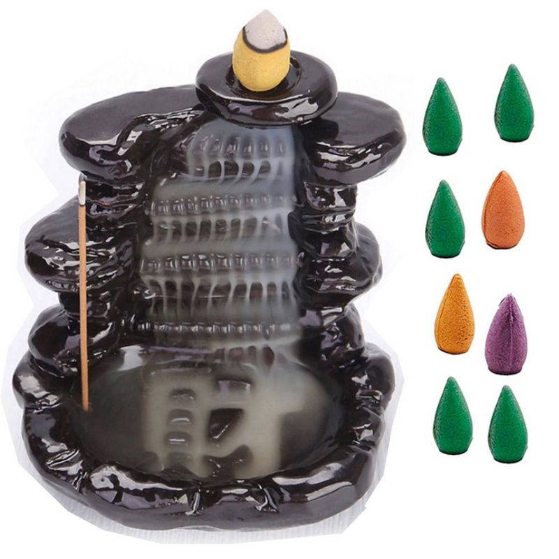DAYOSHOP - Cascada Armonia Quemador Incienso + Cono De Incienso 0308