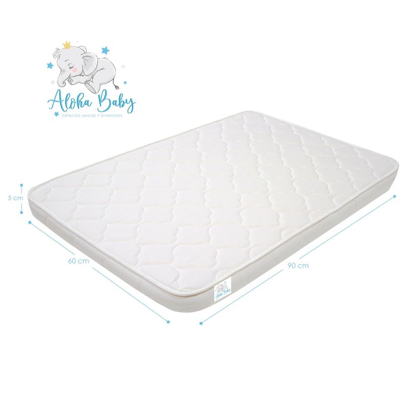 ALOHA BABY - Colchoneta para Corral Colecho de Bebe 90X60x5 Aloha Baby