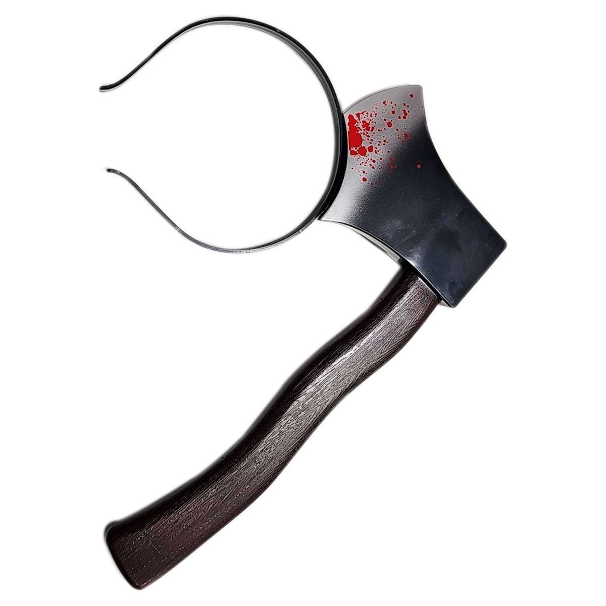 GENERICO - Hacha Balaca Cabeza Diadema Zombie Terror Disfraz 25cm