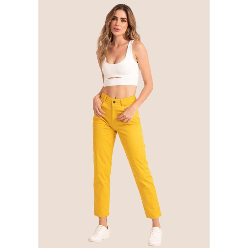 RAGGED - Pantalon Malva Amarillo Ragged