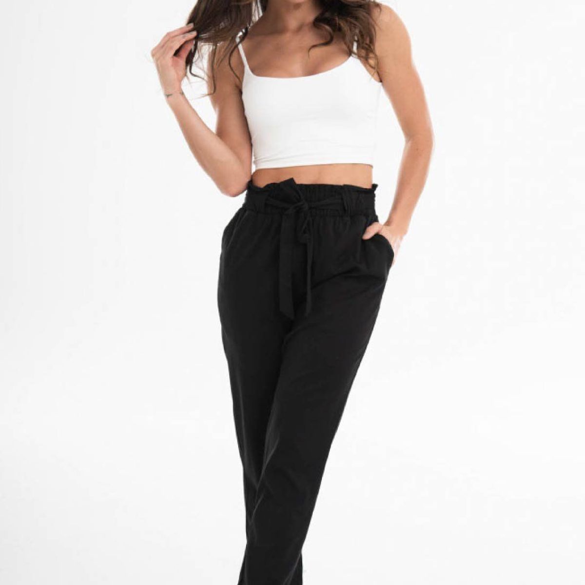 RAGGED - Pantalon Harem Negro Ragged.