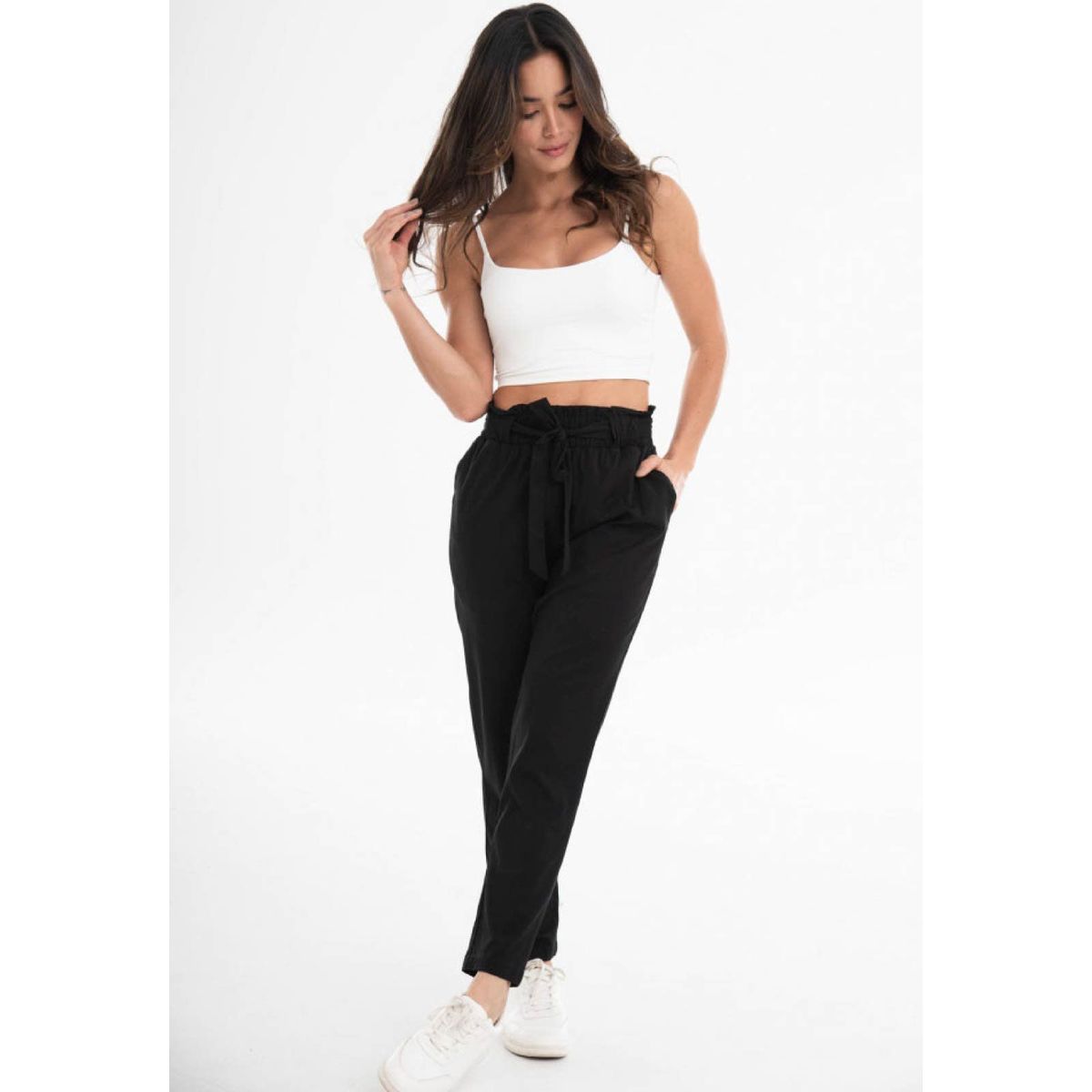 RAGGED - Pantalon Harem Negro Ragged.