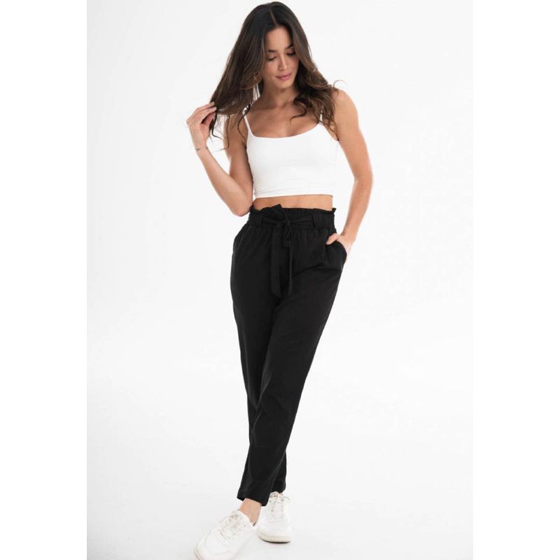 RAGGED - Pantalon Harem Negro Ragged