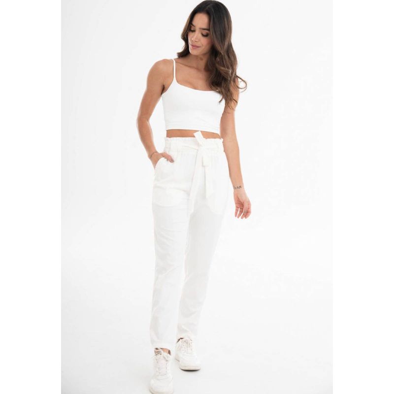 RAGGED - Pantalon Harem Blanco Ragged