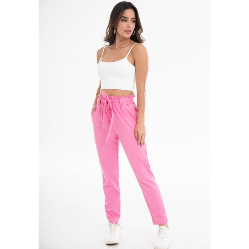 RAGGED - Pantalon Harem Fucsia Ragged.
