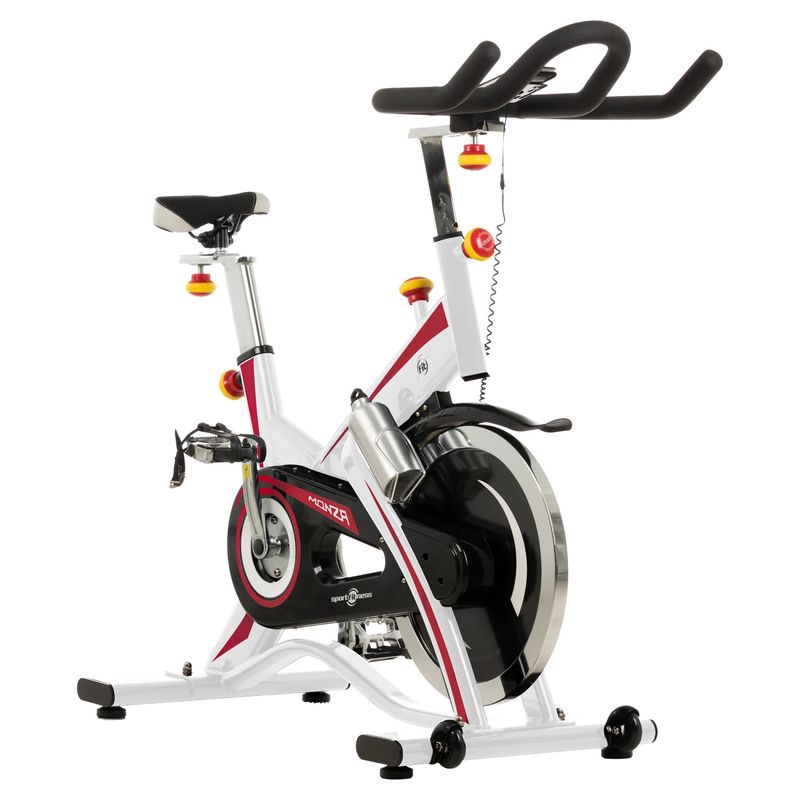 SPORTFITNESS - Bicicleta Spinning Monza 20Kg Negro - Blanco