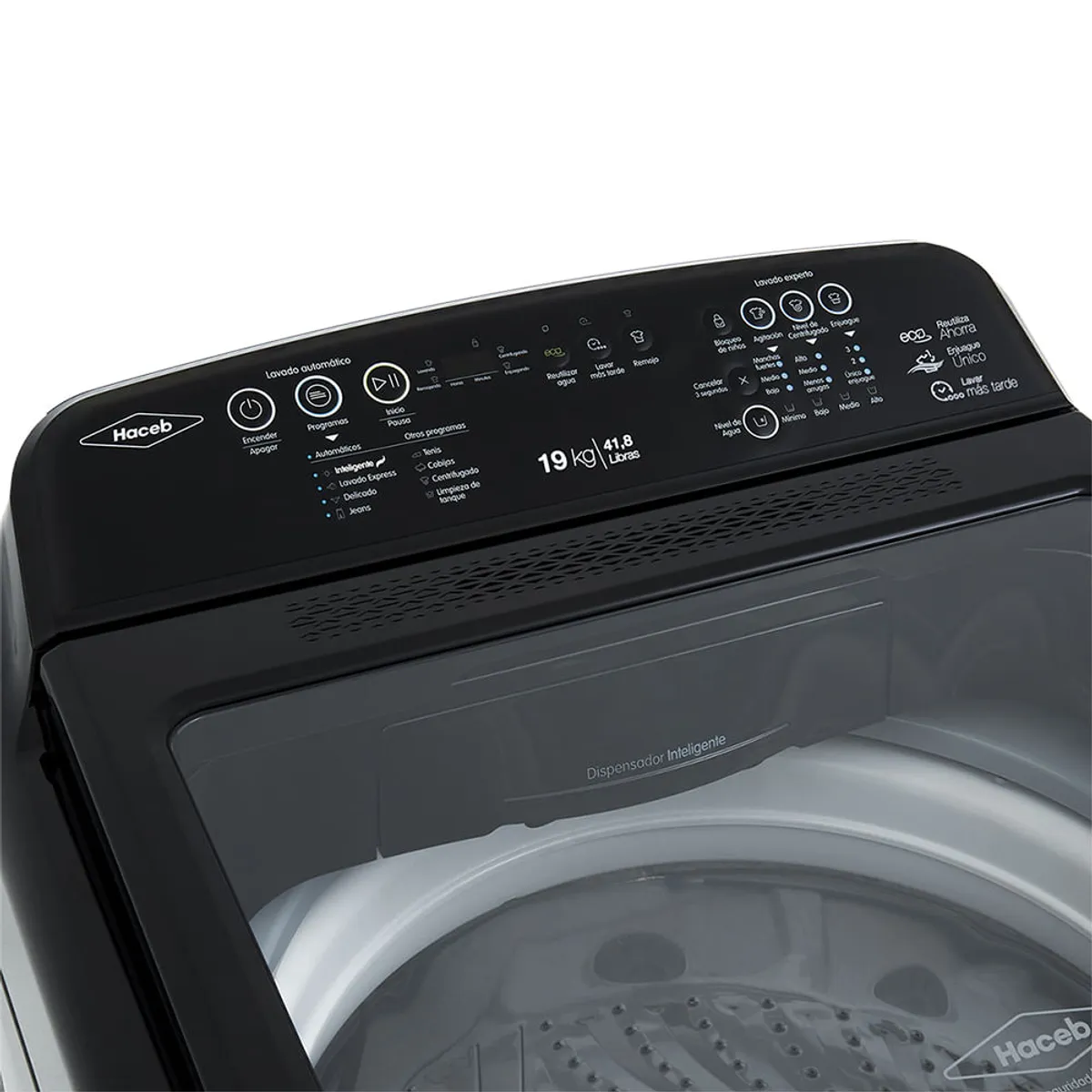 HACEB - Lavadora Haceb IVY 19 Kilogramos Panel Digital Negra