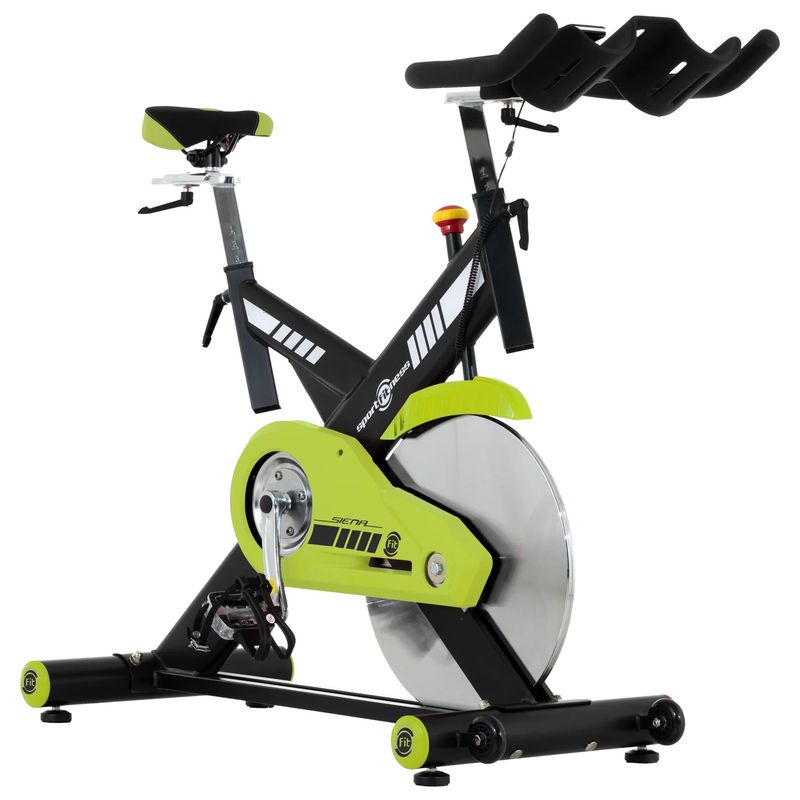 SPORT FITNESS - Bicicleta Spinning Siena 20Kg Negro Verde