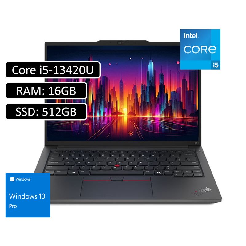 LENOVO - PORTATIL LENOVO ThinkPad E14 Intel Core i5-13420U RAM16GB SSD 512GB14 Win11 PRO
