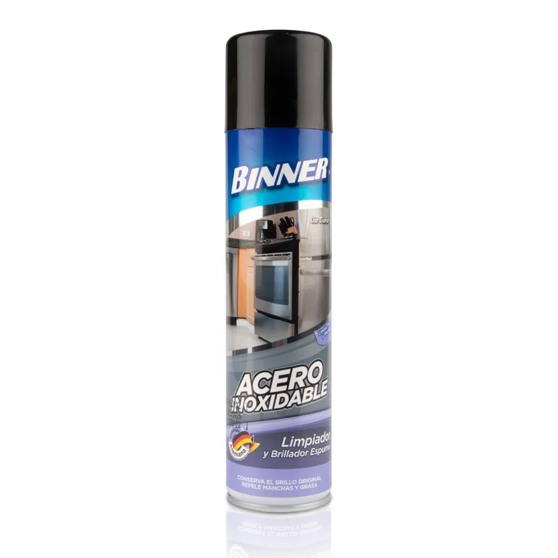 BINNER - Limpiador y Brillador Espuma BINNER para Acero Inoxidable 400ml