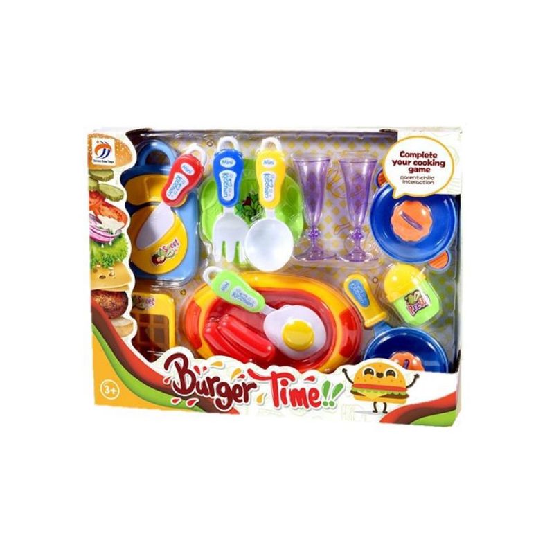 JUGUETELANDIA - SET COCINA BURGER CAJA PARA NIÑOS
