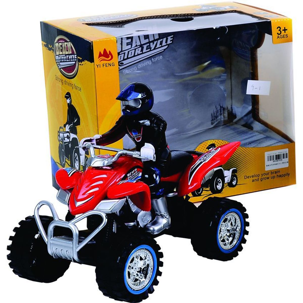 JUGUETELANDIA - CUATRIMOTO BEACH FRICCION LUZ Y SONIDO  CAJA