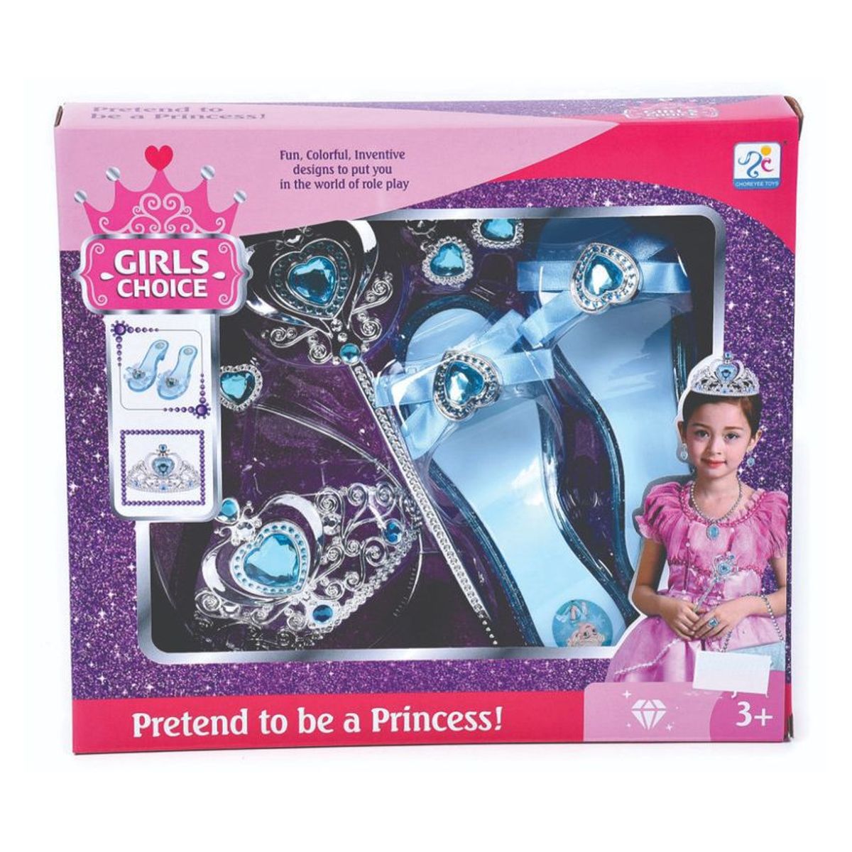 JUGUETELANDIA - CORONA Y TACONES PRINCESS CAJA.