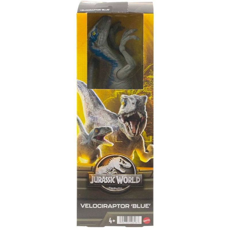 JURASSIC WORLD - Jurassic World Dinosaurio Velociraptor Blue Figura de 30 cm Mattel