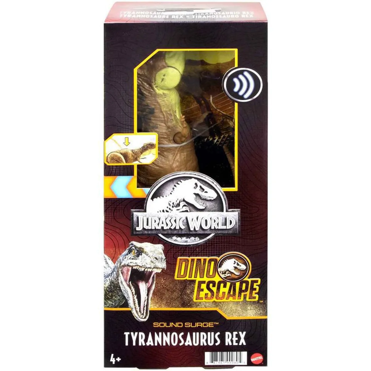 JURASSIC WORLD - Jurassic World Dinosaurio Juguete T-Rex De 30 Cm Con Sonido Mattel