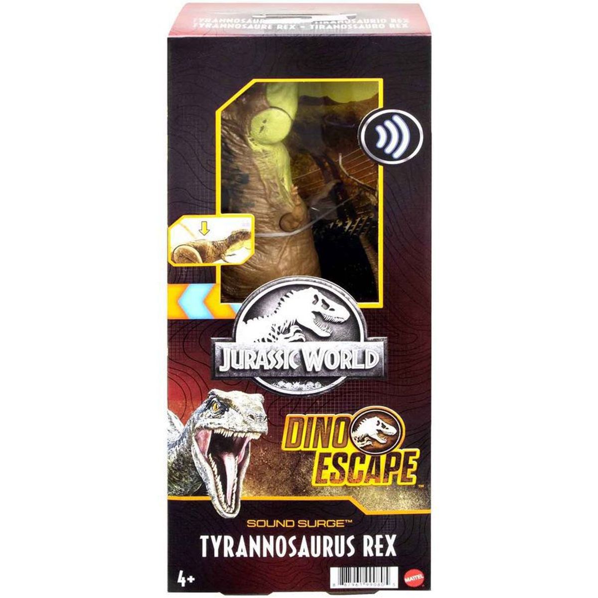 JURASSIC WORLD - Jurassic World Dinosaurio Juguete T-Rex De 30 Cm Con Sonido Mattel