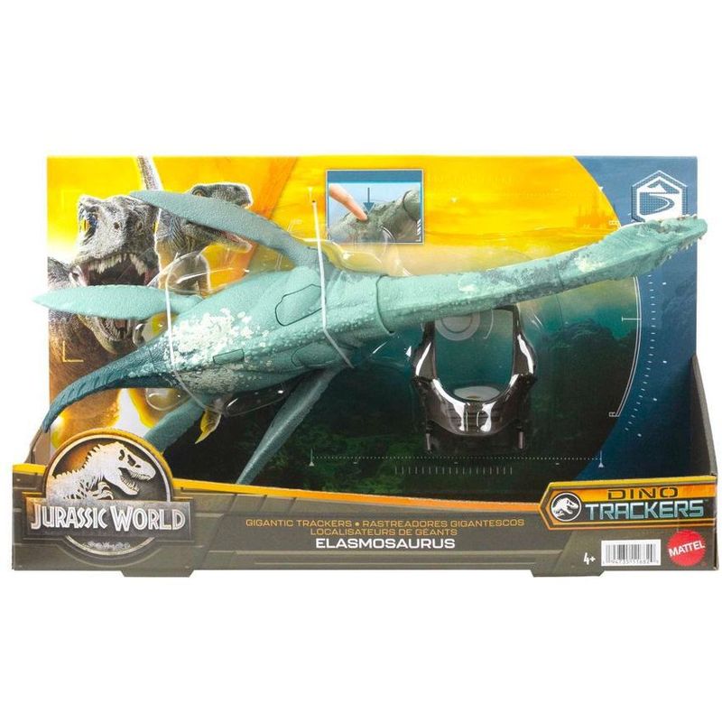 MATTEL - Jurassic World Dinosaurio Elasmosaurus Rastreadores Gigantes Mattel