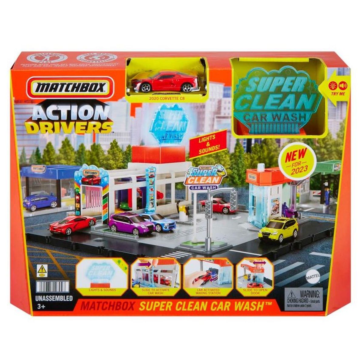 MATCHBOX - Matchbox Set de Juego Playset de Acción Super Autolavado Mattel