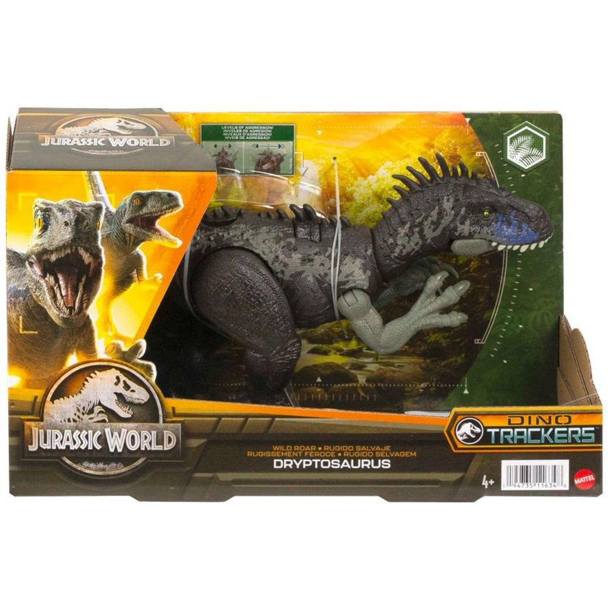 MATTEL - Jurassic World Dinosaurio de Juguete Dryptosaurus Rugido Mattel