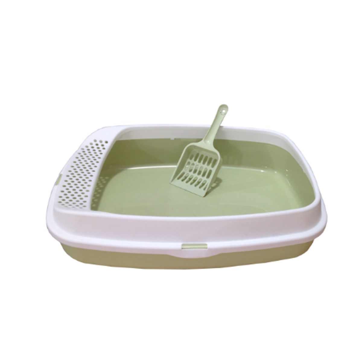 AFM - Arenera Para Gato Sencilla Grande Con Pala Verde