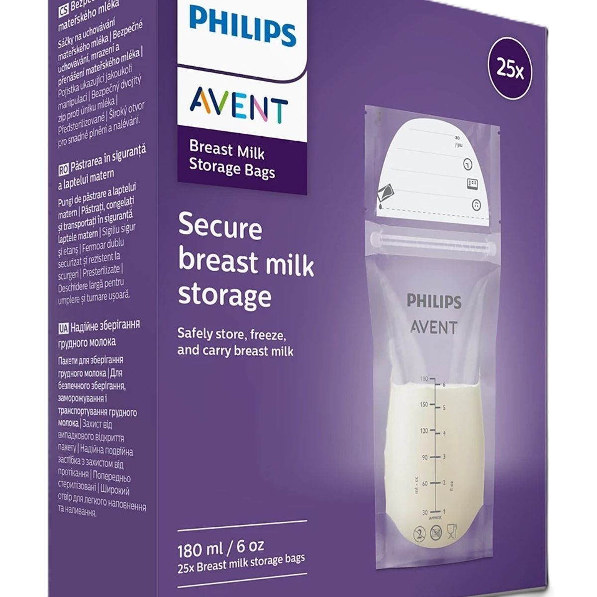 AVENT - Bolsas De Almacenamiento Para Leche Materna Avent 25 Unid.
