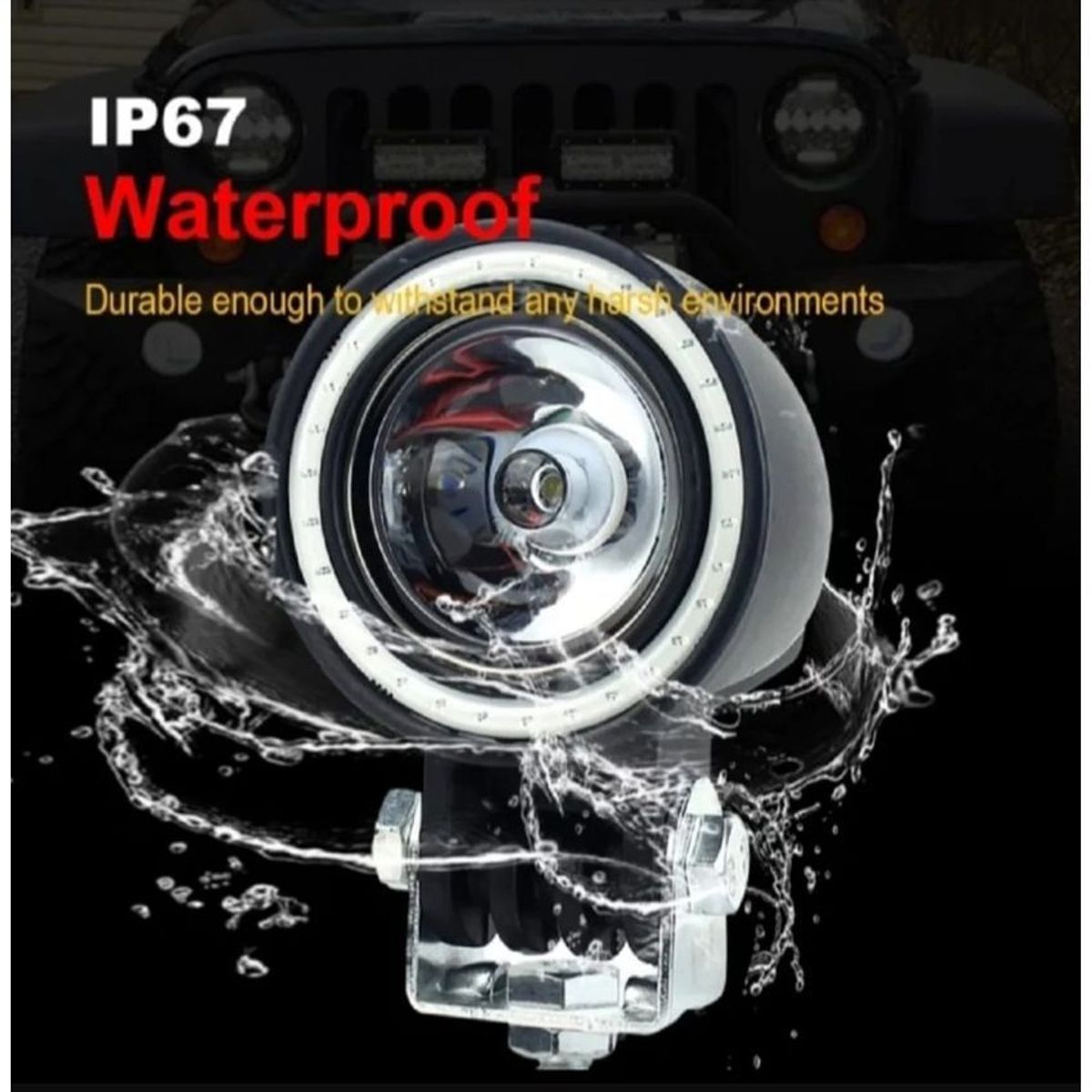 UNIVERSAL - 2 exploradoras led moto alta potencia ojo angel azul blanco