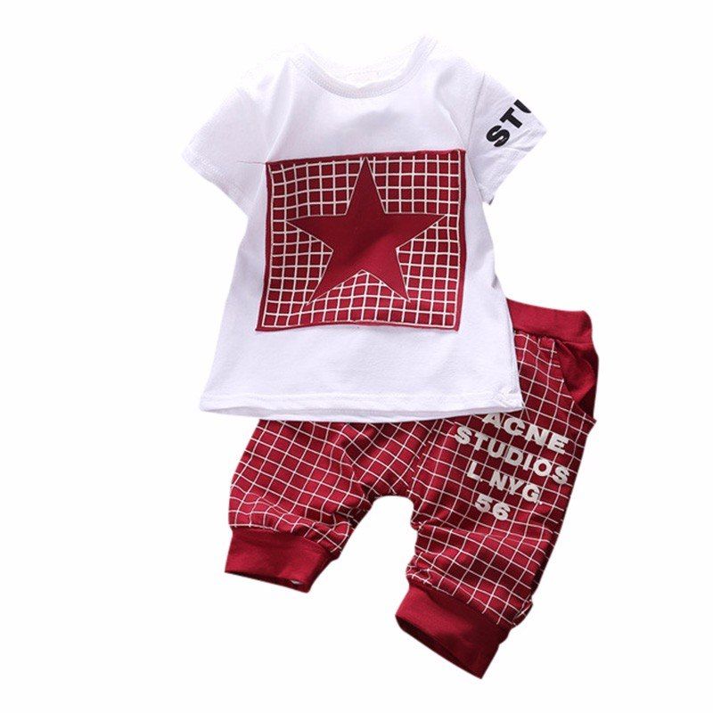 LUSOLSI - Prendas Ropa para niños conjuntos de vestir camiseta  y pantalon