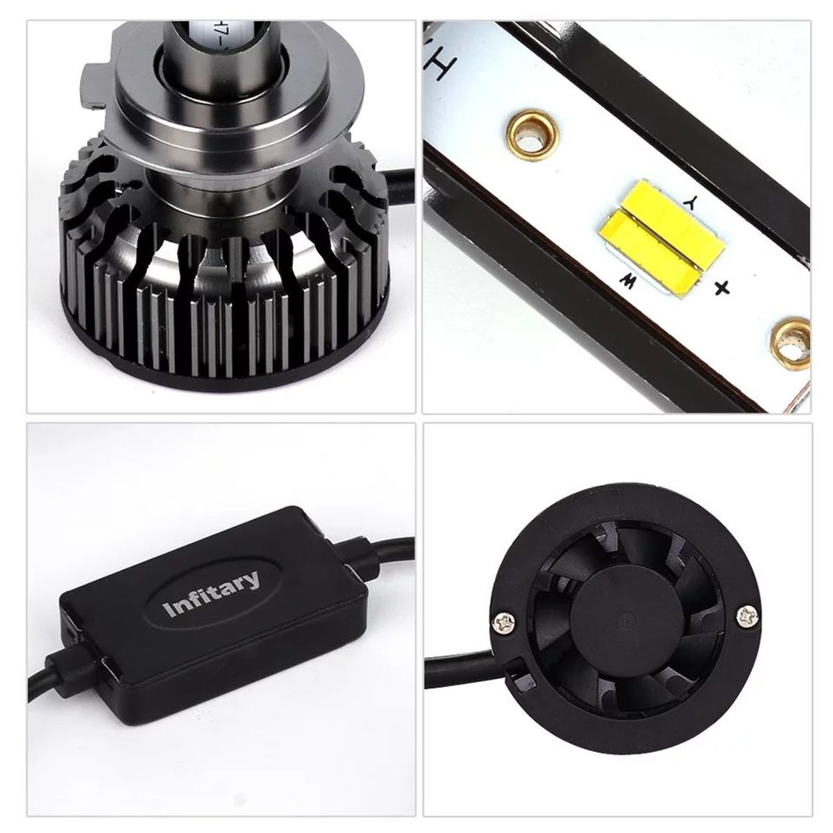 LEDMAX - 2 bombillos led infitary tricolor h7 16000lm moto yamaha r3