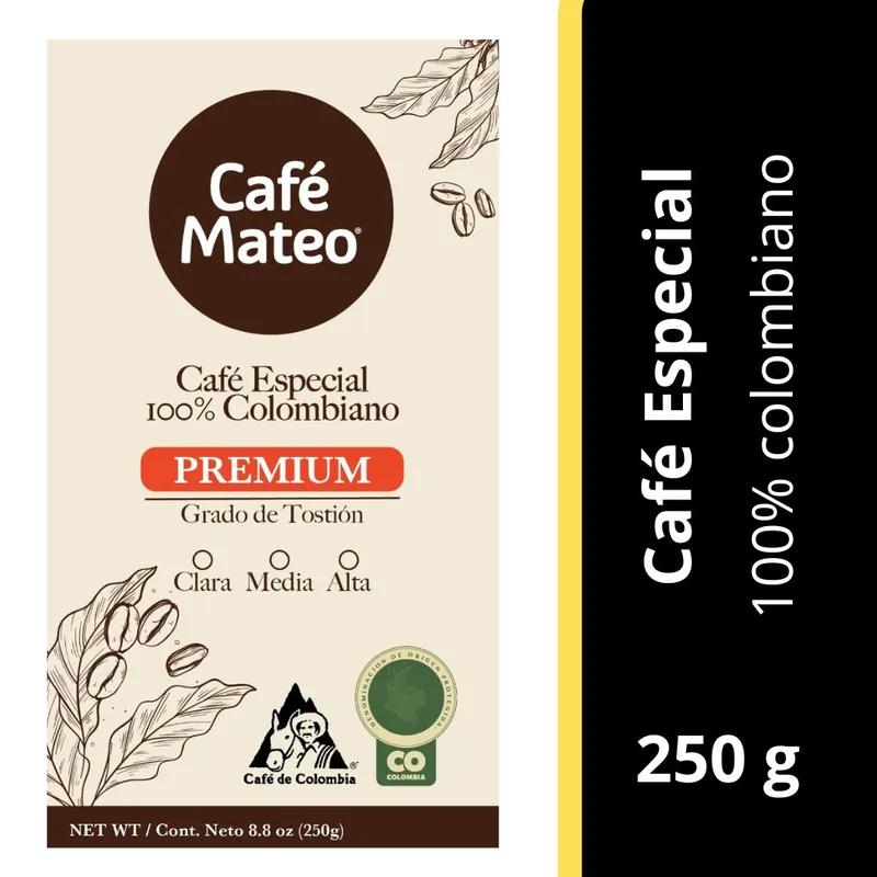 GENERICO - Café Mateo Premium Molido x 250 gramos