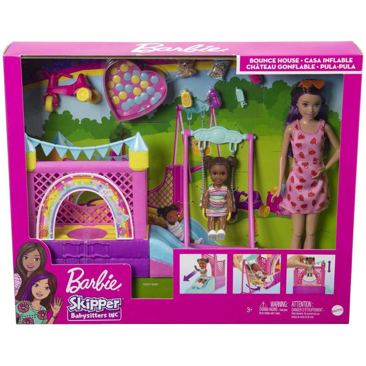 BARBIE - Barbie Set De Juego Skipper Babysitter Parque De Juegos Mattel