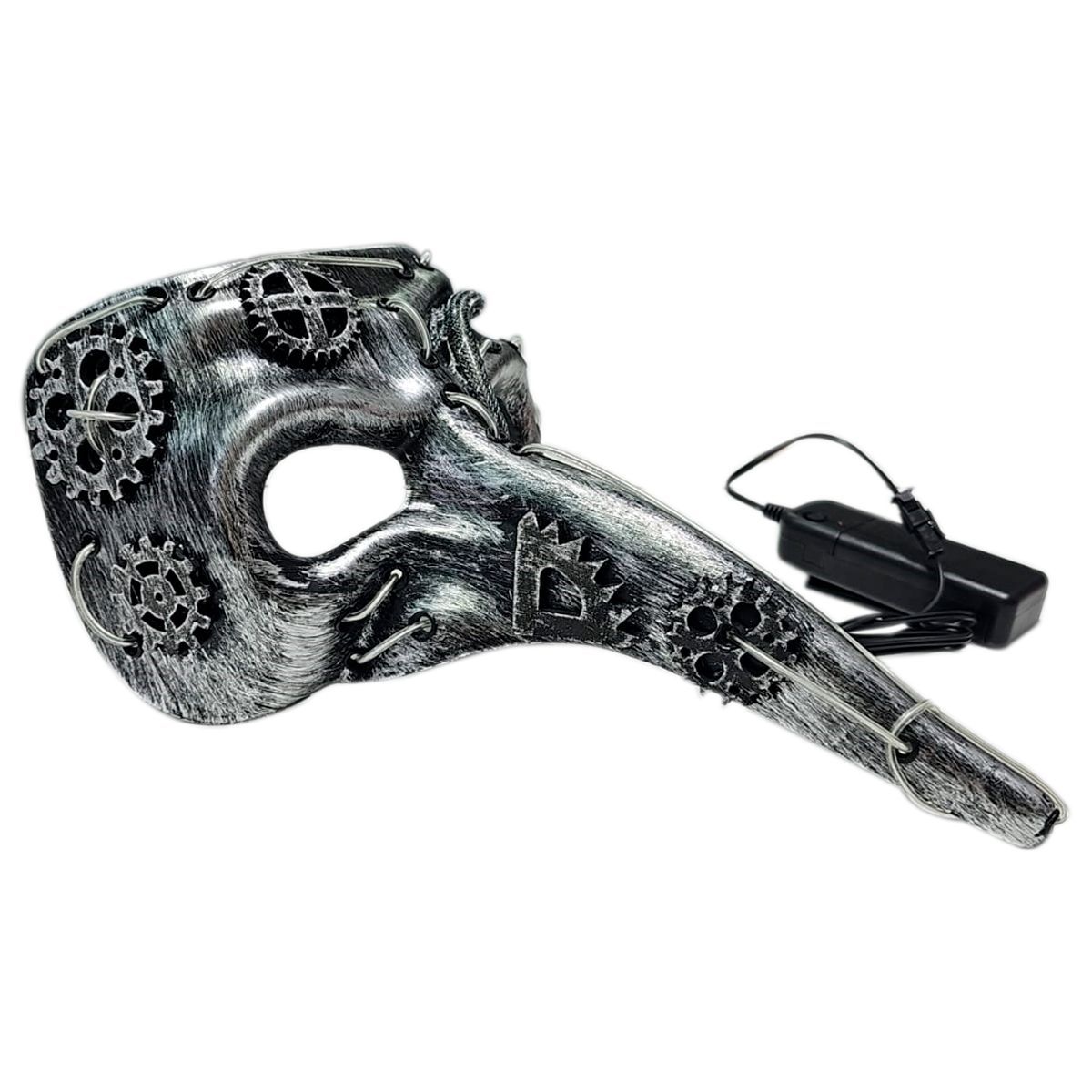 GENERICO - Mascara Luces Doctor Peste Negra Disfraz Médico Cuervo Pico