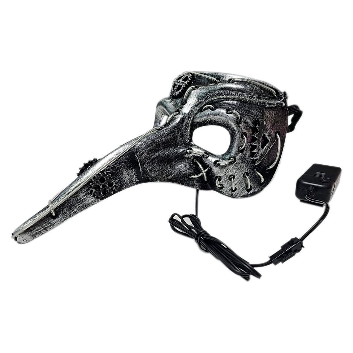 GENERICO - Mascara Luces Doctor Peste Negra Disfraz Médico Cuervo Pico