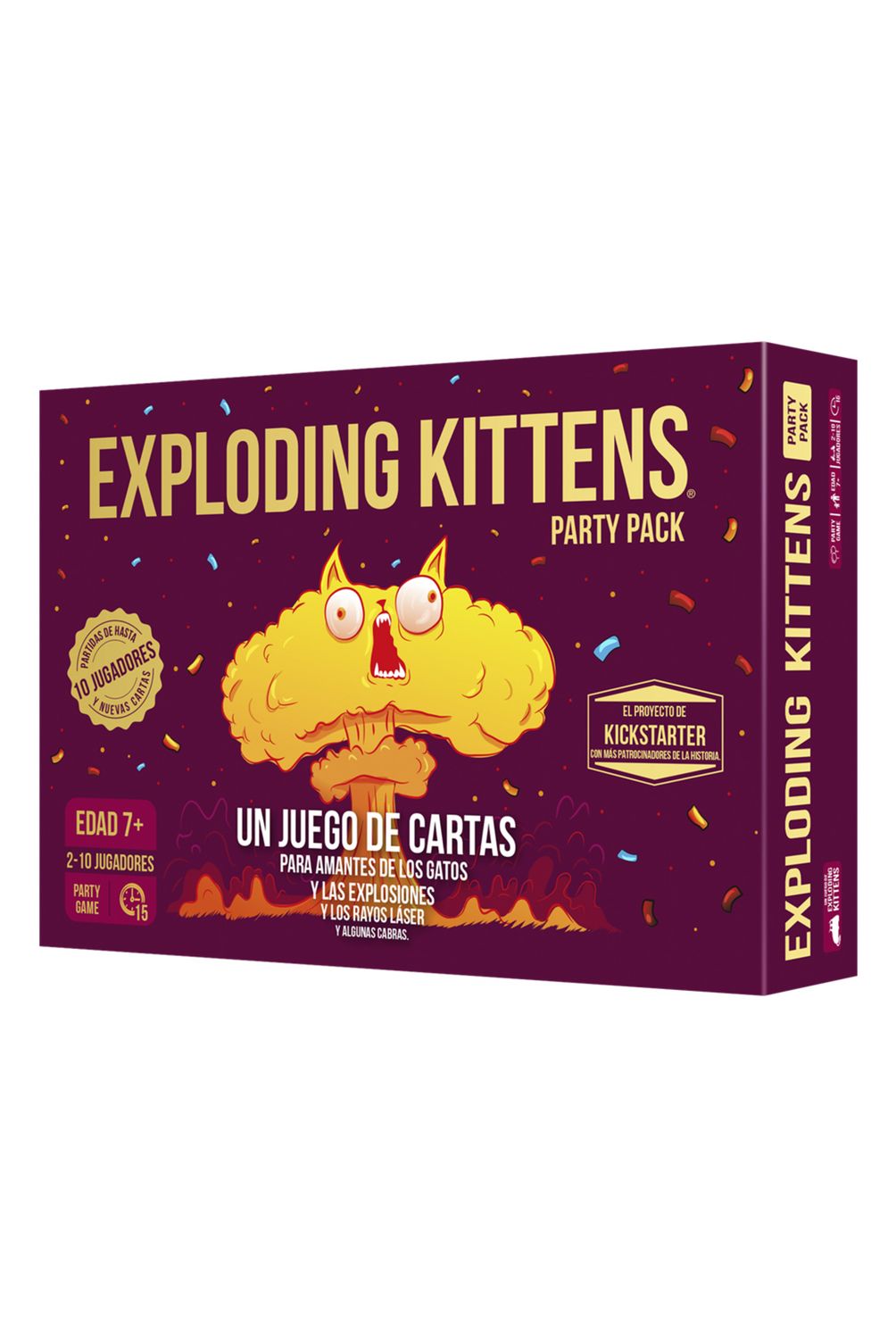 Exploding Kittens Juego De Mesa – Party Game De 2 A 6 Jugadores – Tablero 3D Con Trampas Y Estrategia – Edición En Castellano – A Partir De 7 Años