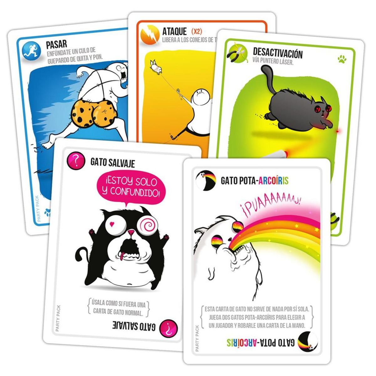 ASMODEE - Exploding Kittens Party Pack Juego De Mesa Español