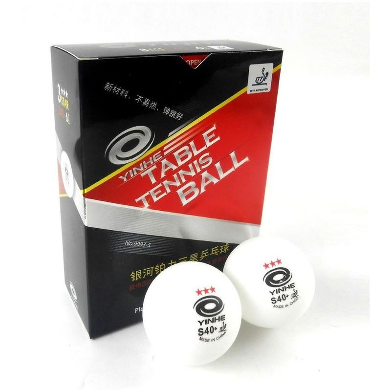 GENERICO - Bola de ping pong, pelota  3 estrellas plastica x 6 unid