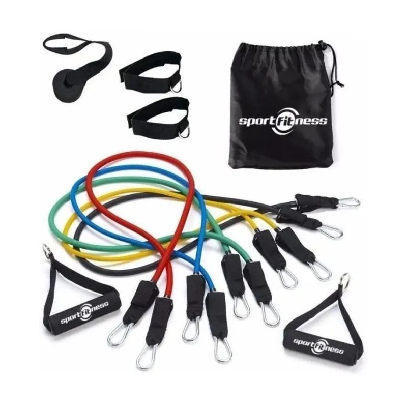 SPORT FITNESS - Set de bandas tubulares de resistencia sport fitness