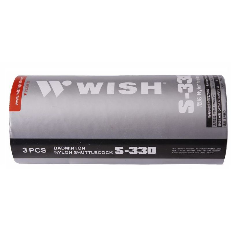 WISH - Volantes de bádminton en nylon s- 330 (x3)