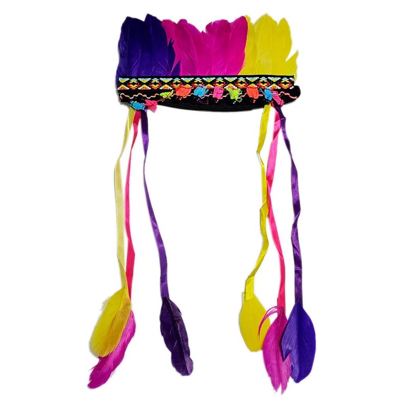 GENERICO - Penacho Indio Plumas Diadema Sombrero Disfraz India