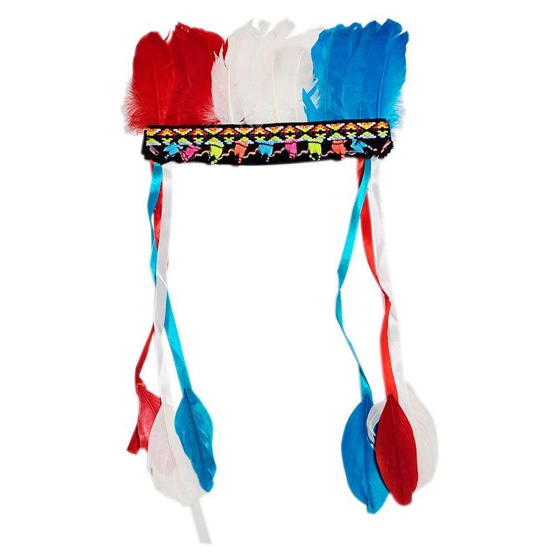 GENERICO - Penacho Indio Plumas Diadema Sombrero Disfraz India