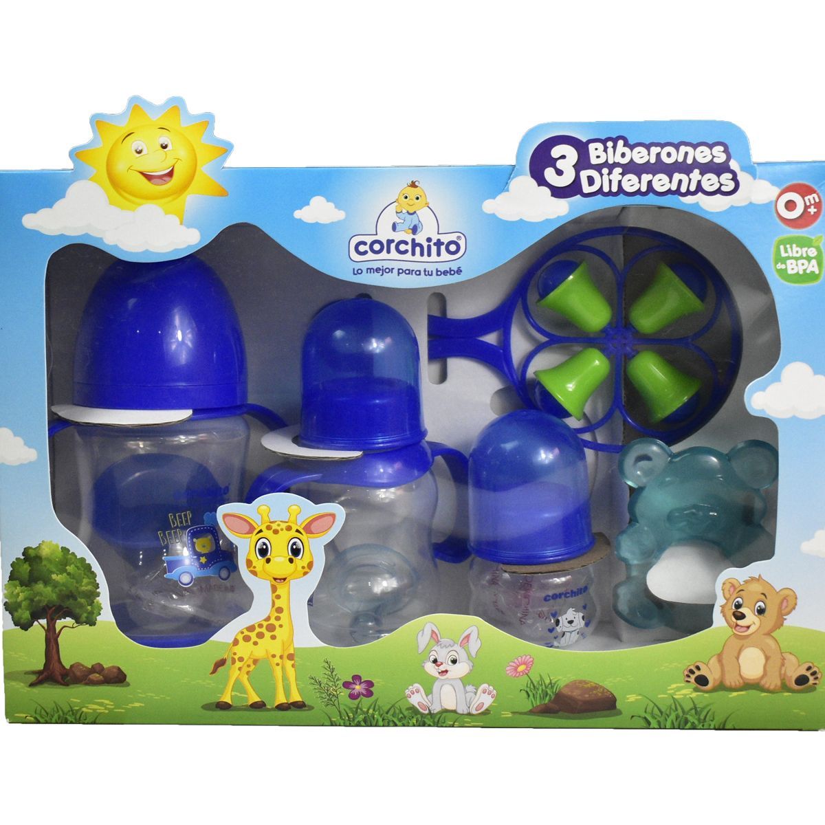 MUNDO BEBE - kit teteros biberones para bebe niño bebé