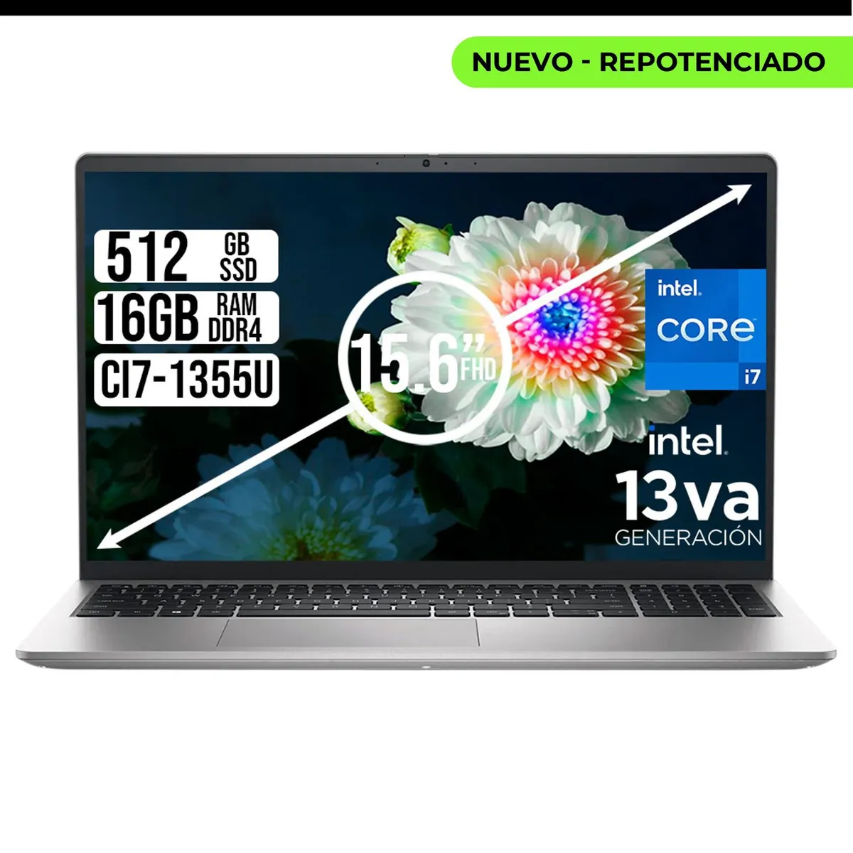 DELL - PORTATIL DELL 15 INTEL CORE I7-1355U SSD 512GB RAM 16GB LED 15,6 FHD