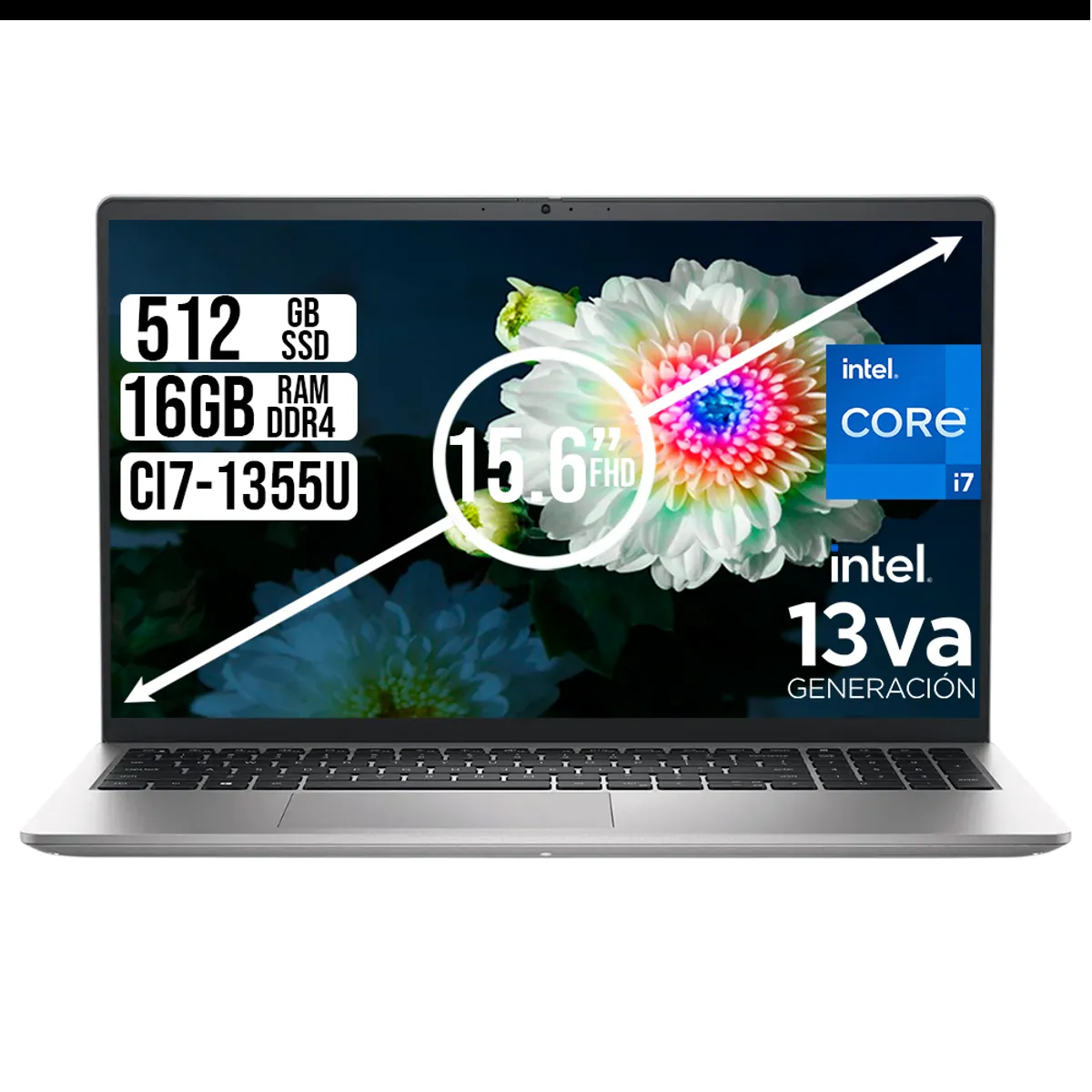 DELL - PORTATIL DELL 15 INTEL CORE I7-1355U SSD 512GB RAM 16GB LED 15,6 FHD