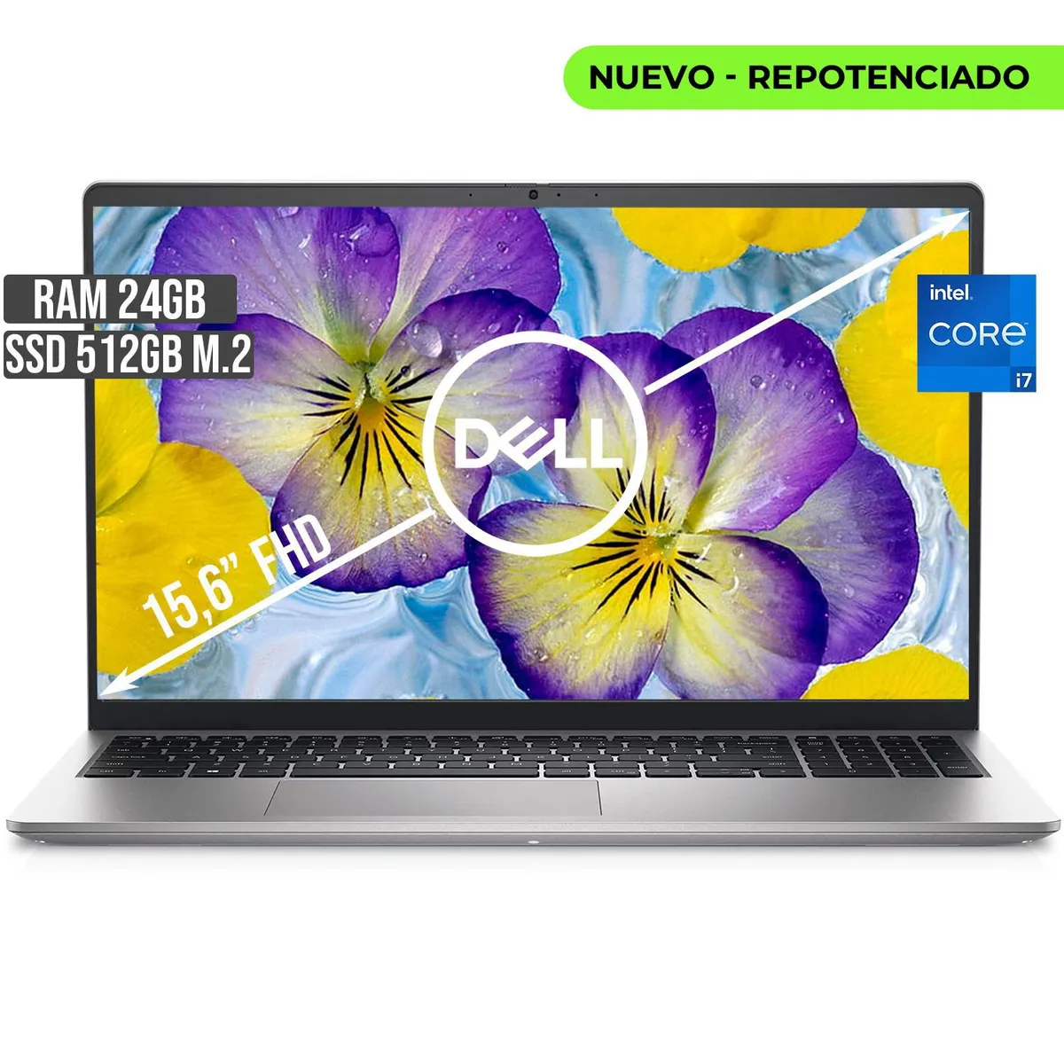 DELL - PORTATIL DELL 15 INTEL CORE I7-1355U SSD 512GB RAM 24GB LED 15,6" FHD