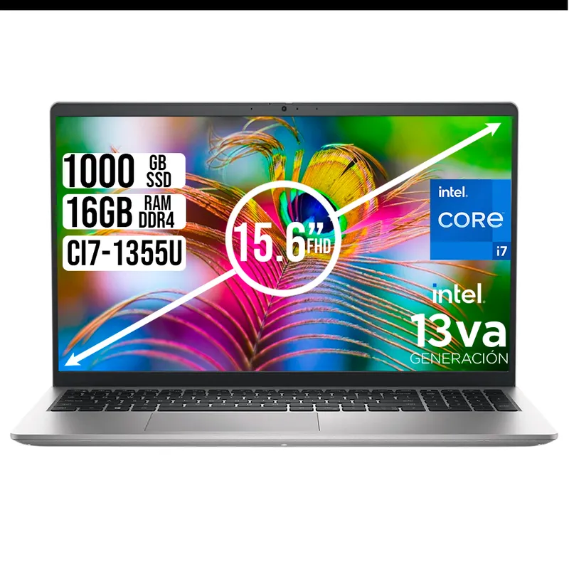 DELL - PORTATIL DELL 15 INTEL CORE I7-1355U SSD 1TB RAM 16GB LED 15,6" FHD