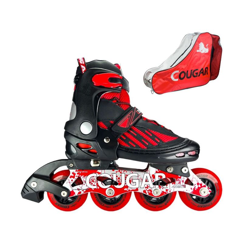 COUGAR - Patines En Linea Semiprofesionales Cougar MZS833LG2 L Rojo