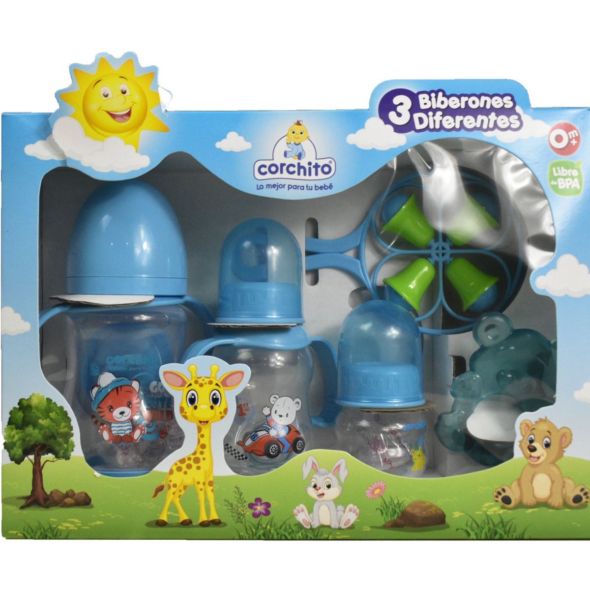 MUNDO BEBE - kit teteros biberones para bebe niño bebé